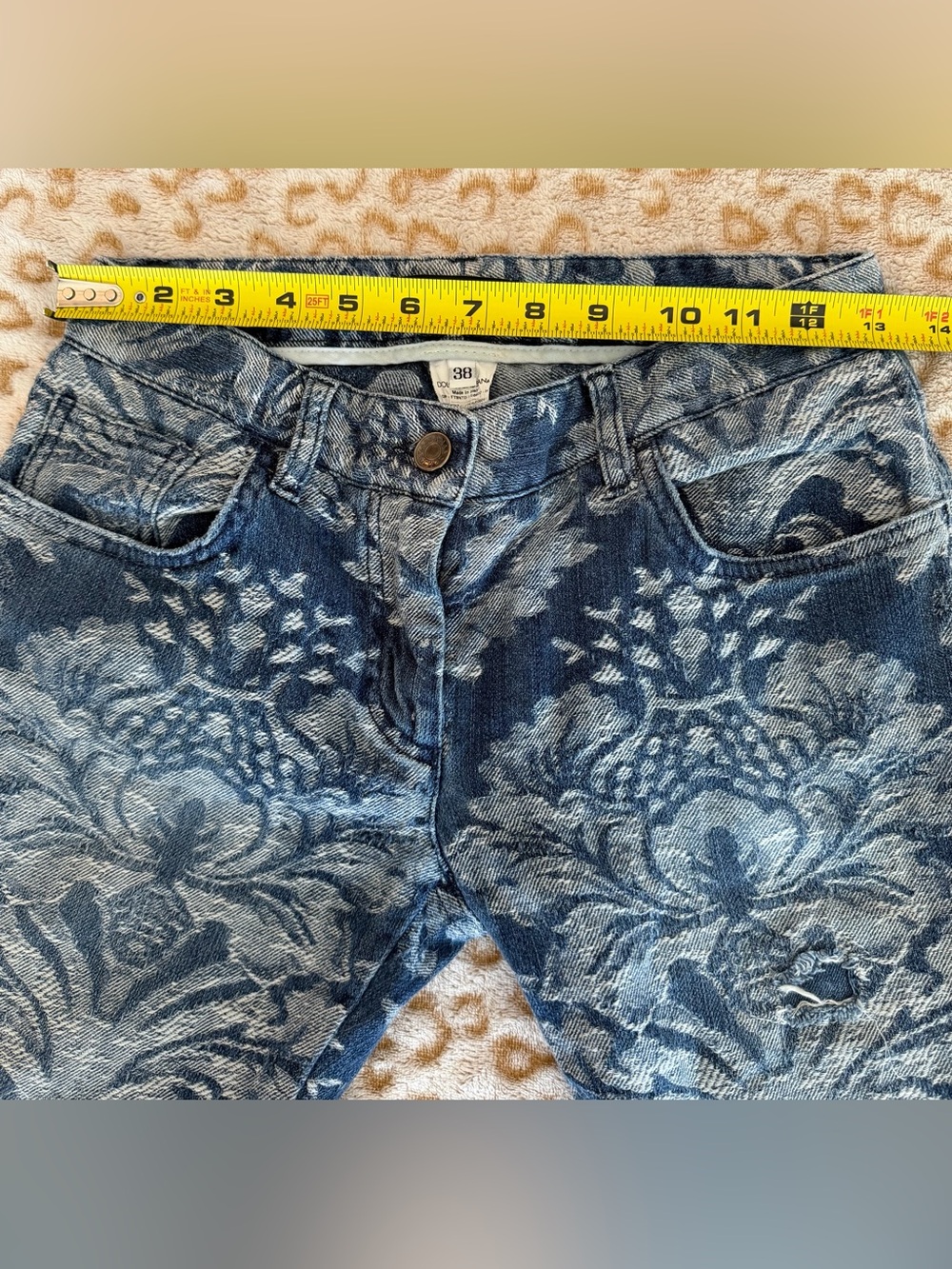Dolce & Gabbana Blue Jacquard Denim Jeans
Size: 38 EUR/ 4 USA - Picture 8 of 10